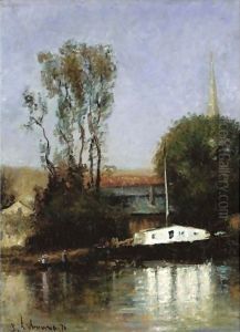 Un Bateau Sur La Seine by Albert Lebourg