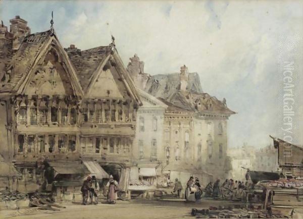 A Busy Market Square - view 1