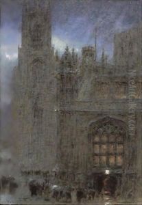 A Wet Night, York by Albert Goodwin