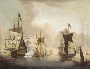 Men Of War At Anchor Men Of War At Anchor
