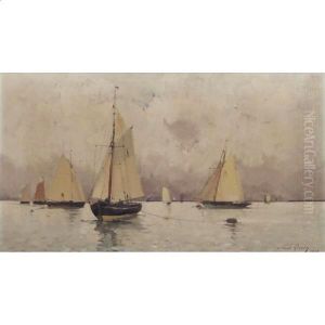 Zeilboten by Eugene Galien-Laloue
