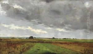 Landscape With Storm Clouds by Leon Germain Pelouse