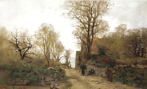Landscape With Figures Resting On A Path And The Sea In The Distance - view 1