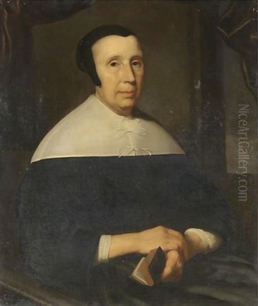 Portrait Of A Prioress, Seated Before A Window, With Her Thumb In A Prayer Book - view 1