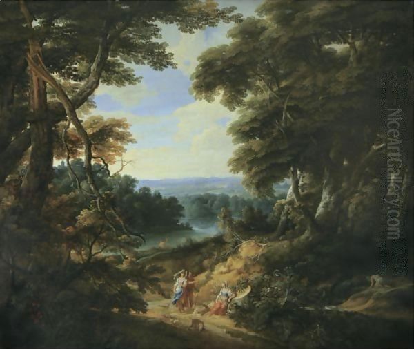 Landscape With A Castle And Figures - view 1