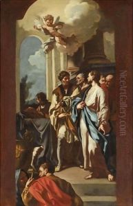 Christ At The House Of Simon The Pharisee by Francesco Solimena