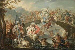 The Battle Of The Amazons by Johann Georg Platzer