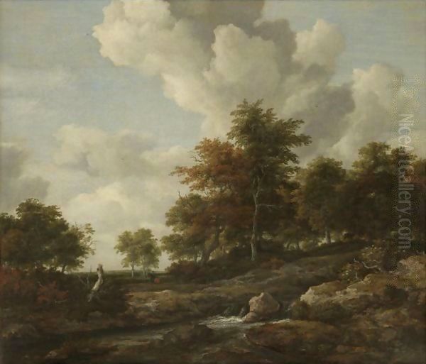 Wooded Landscape With A Rocky Stream - view 1