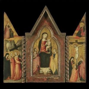 The Madonna And Child With Saints John The Baptist And Catherine by Bicci Di Lorenzo