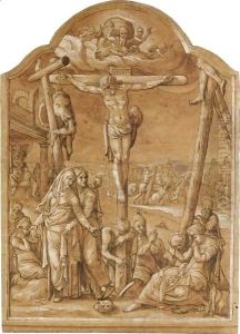 The Crucifixion by Pieter Aertsen