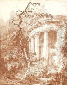 Figures By A Circular, Ruined Temple Figures By A Circular, Ruined Temple
