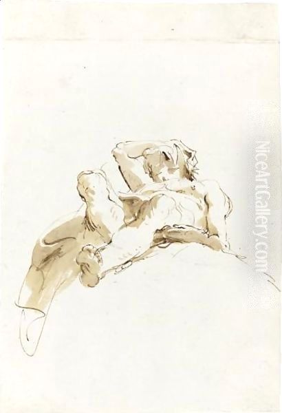 Reclining Figure Seen From Below - view 1