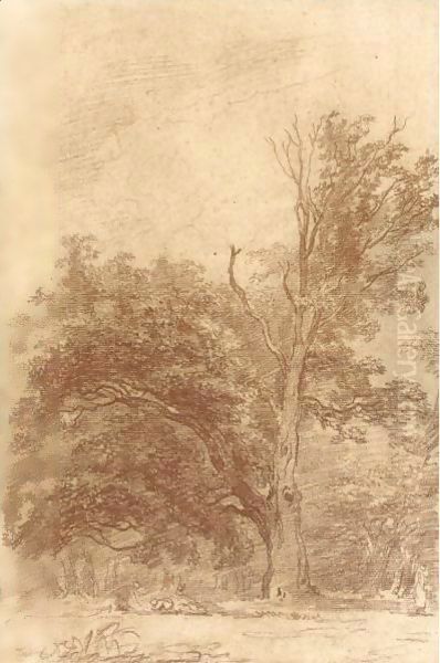 The Edge Of A Wood, With Children Playing And Other Figures - view 1