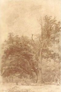 The Edge Of A Wood, With Children Playing And Other Figures