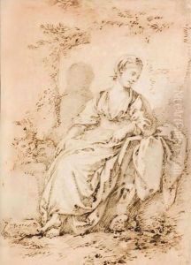 'La Petite Reposee' by Francois Boucher