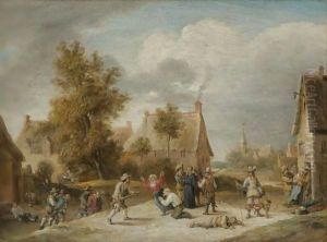 Soldiers Looting A Village by David The Younger Teniers