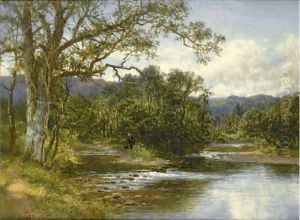 Bettws-Y-Coed, North Wales by Benjamin Williams Leader