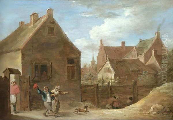 Peasants Returning Home From The Inn - view 1