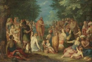 The Preaching Of St John The Baptist by Hendrik van Balen