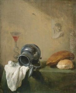 Still Life Of An Overturned Jug by David The Younger Teniers