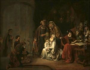 Simeon In The Temple, 'Nunc Dimittis' by Gerbrand Van Den Eeckhout