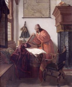 A Scholar In His Study by Cornelis De Man