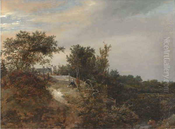 A Landscape With Two Figures On A Rise And A Stream At Right - view 1