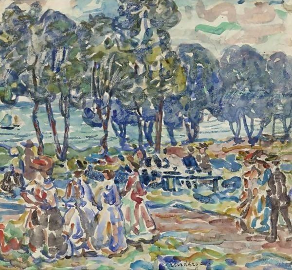 Figures In A Park - view 1