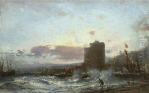 Harbour In Baku by Aleksei Petrovich Bogolyubov
