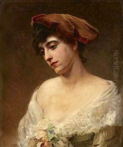 Portrait Of A Lady 2 by Konstantin Egorovich Egorovich Makovsky