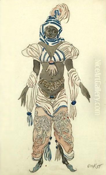 Costume Design For A Negress In A Production Of Aladdin - view 1
