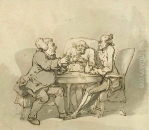 A Heated Debate by Thomas Rowlandson