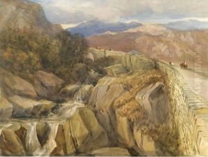 Bridge Over The Llugwy, Near Capel Curig by David Cox