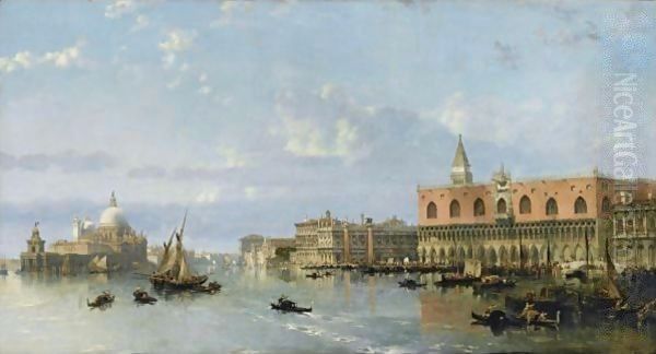 View Of The Doge's Palace And The Piazzetta, Venice, With Santa Maria Della Salute To The Left - view 1