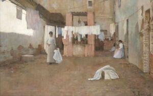 Lavanderas De La Barceloneta (Washerwomen From The Barceloneta) by Santiago Rusinol i Prats