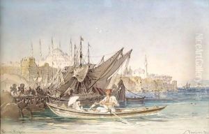 Constantinople Harbour by Amadeo Preziosi