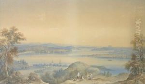 A Turkish Harbour by Amadeo Preziosi