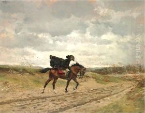 Le Voyageur (Le Marechal Ney A Cheval Luttant Contre Le Vent) by Jean-Louis-Ernest Meissonier