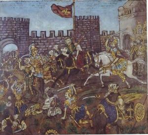 Konstantinos Paleologos Emperor Of The Greco-Romans In The Battle Of The 29th May 1453 by Theofilos (Hadjimichail)