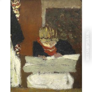 Jeune Femme Cousant by Jean-Edouard Vuillard