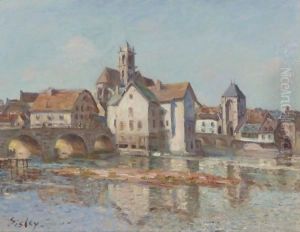 Le Pont De Moret by Alfred Sisley