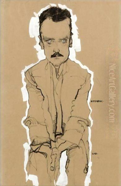 Portrait Of Eduard Kosmack, Frontal, With Clasped Hands - view 1