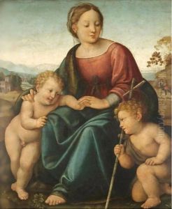 The Madonna And Child With The Infant Saint John The Baptist by Raphael