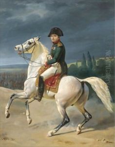 An Equestrian Portrait Of Napoleon Bonaparte by Simon Meister