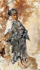 Young Girl In Laghouat by Alphonse Etienne Dinet
