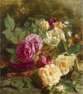 A Still Life With Roses by Adriana-Johanna Haanen