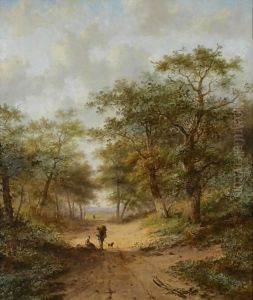 Travellers On A Country Road by Jan Evert Morel