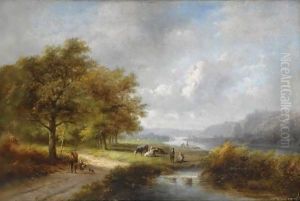 A Traveller In A Wooded Landscape