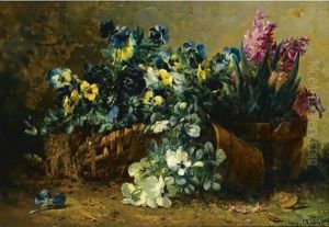 A Still Life With Hyacinths And Violets