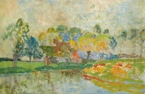 Along The River Lys by Emile Claus